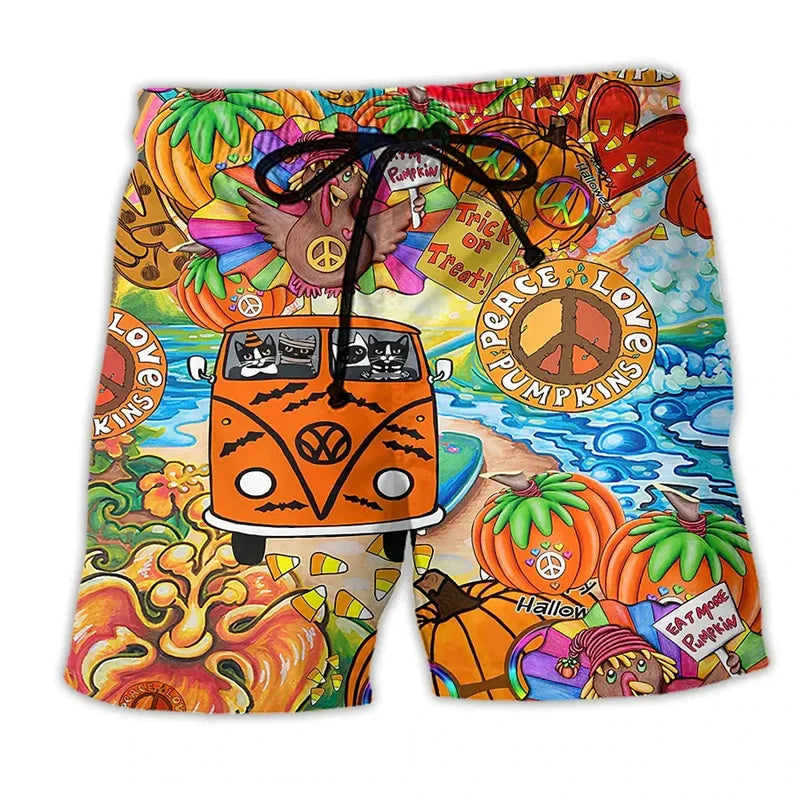 Men’s Swim Shorts with Graffiti Print | Summer