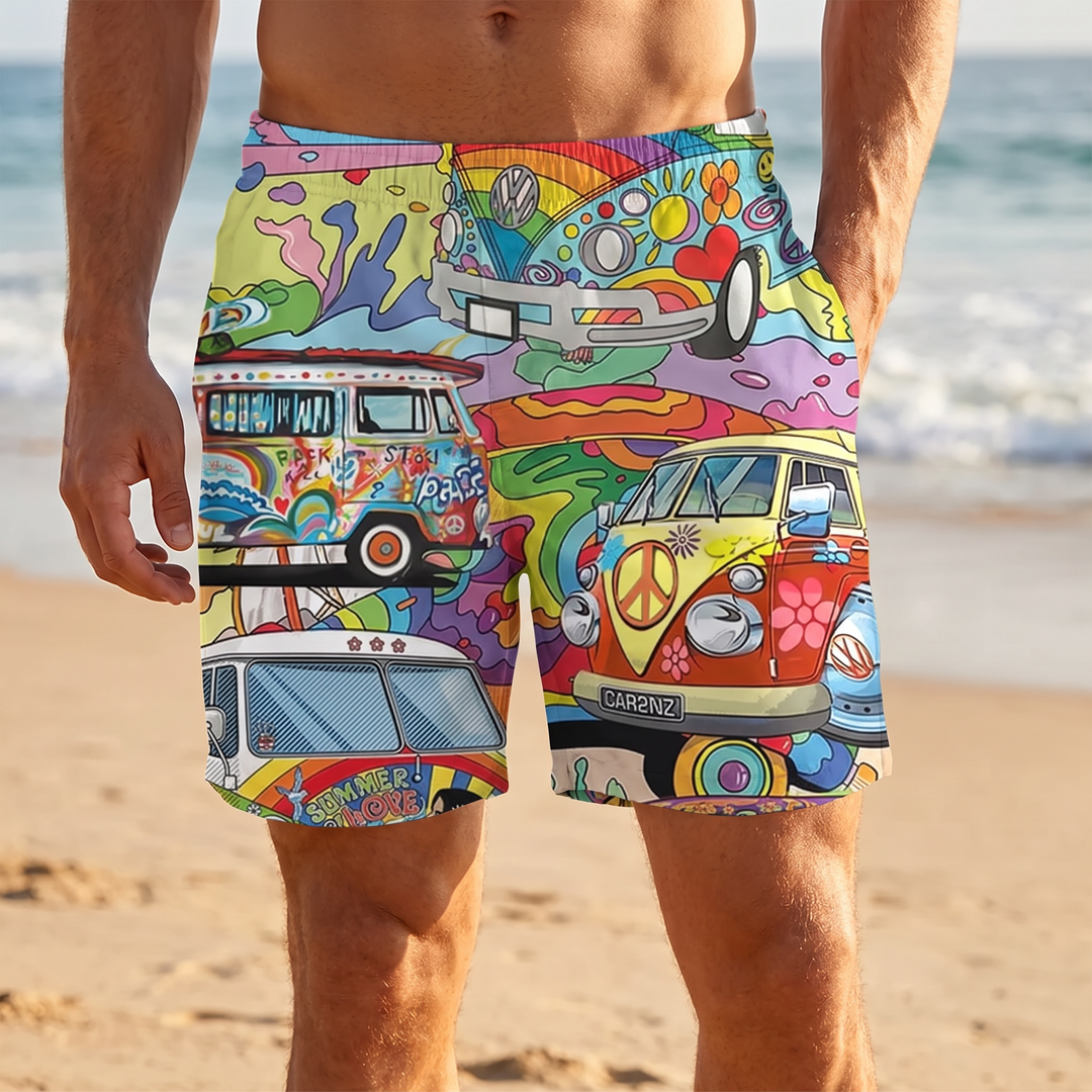 Men’s Swim Shorts with Graffiti Print | Summer