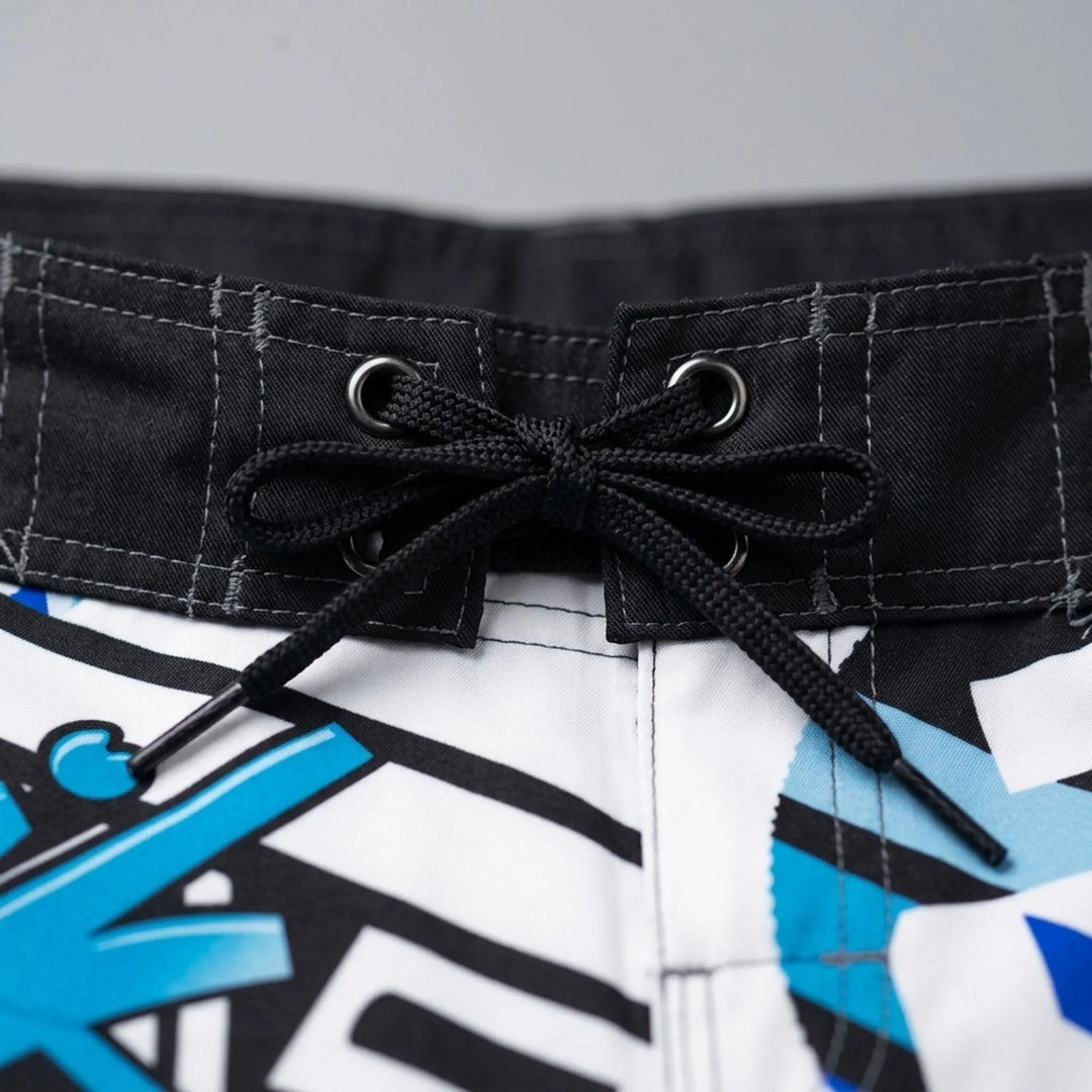Men’s Swim Shorts with Graphic Print | Knee Length