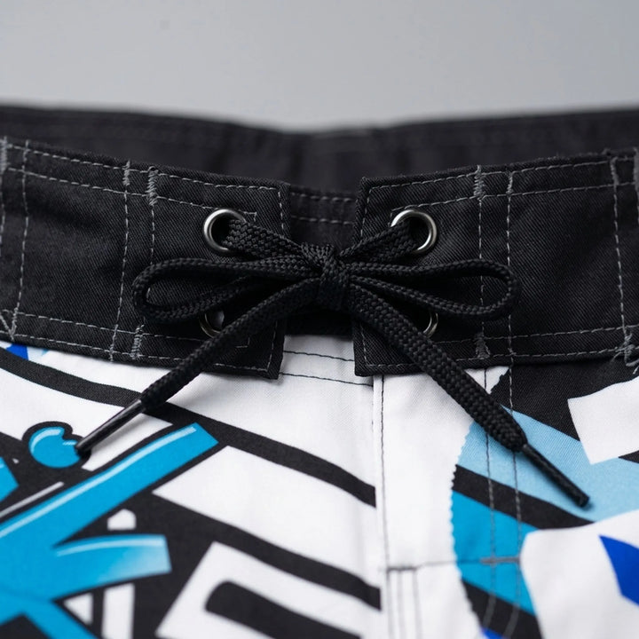 Men’s Swim Shorts with Graphic Print | Knee Length