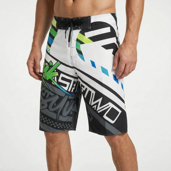 Men’s Swim Shorts with Graphic Print | Knee Length