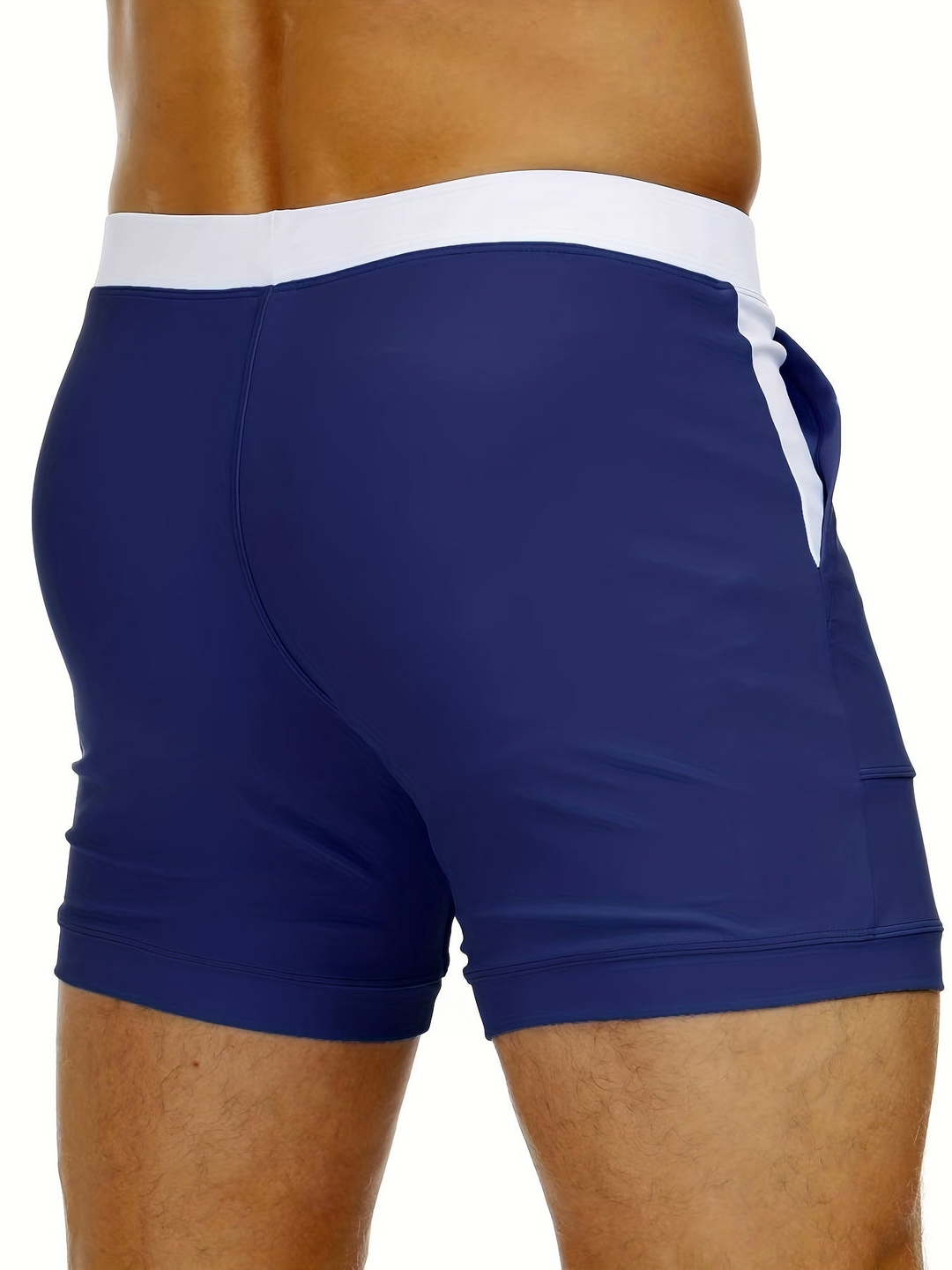 Men’s Swim Shorts with Lace Up Waist & Patch Pockets | Beach