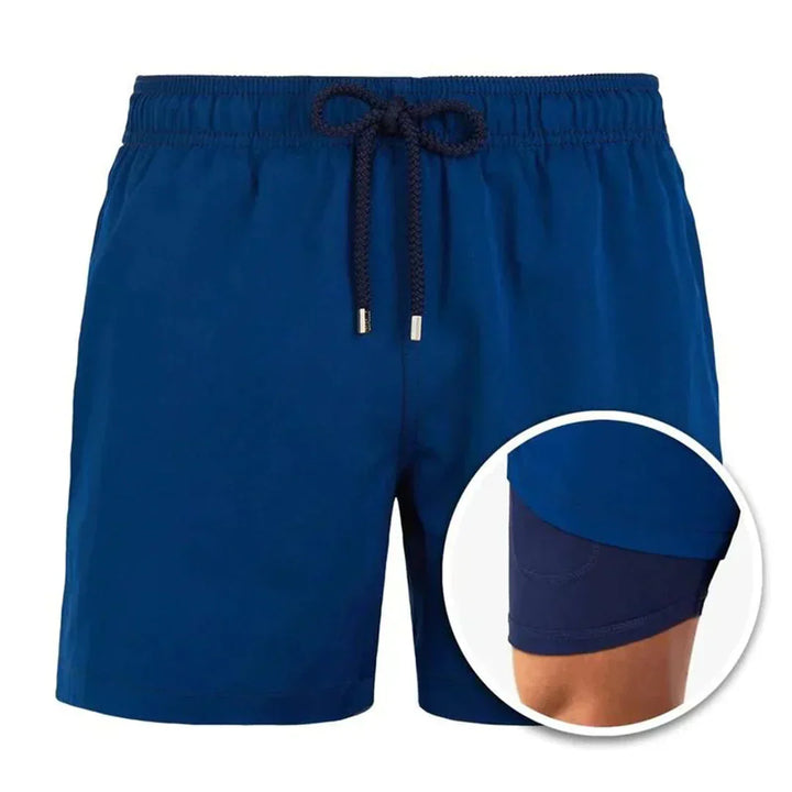 Men’s Swim Shorts with Liner & Drawstring Waist | Beach