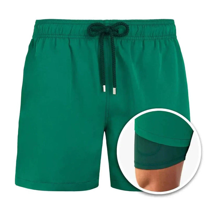 Men’s Swim Shorts with Liner & Drawstring Waist | Beach