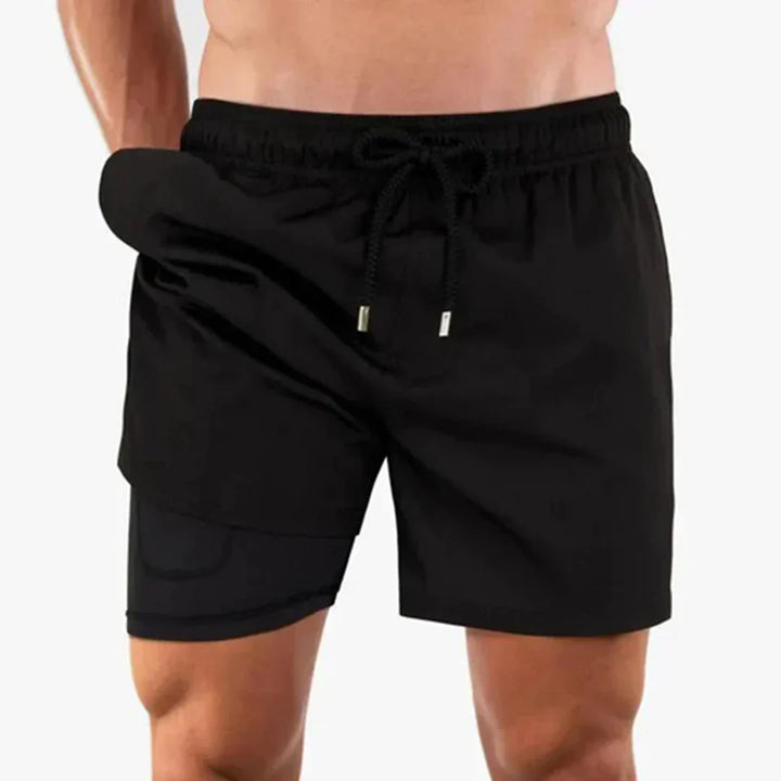 Men’s Swim Shorts with Liner & Drawstring Waist | Beach