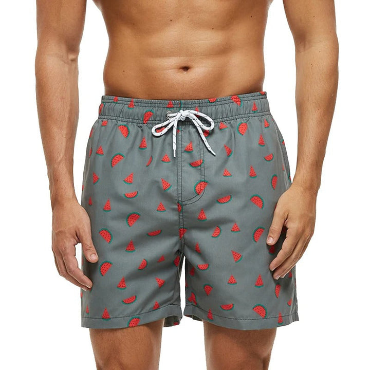 Men’s Swim Shorts with Summer Print | Drawstring Waist