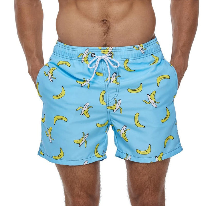 Men’s Swim Shorts with Summer Print | Drawstring Waist