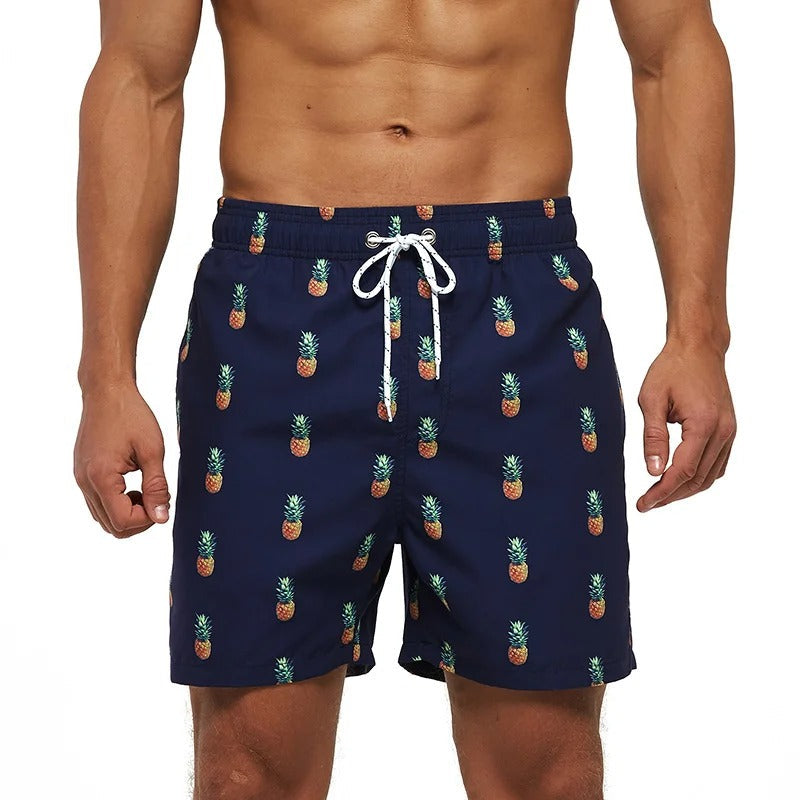 Men’s Swim Shorts with Summer Print | Drawstring Waist