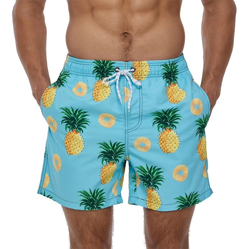Men’s Swim Shorts with Summer Print | Drawstring Waist