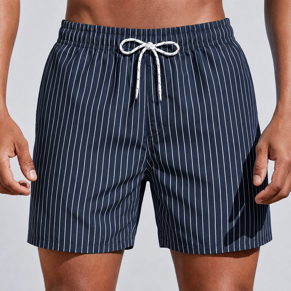 Men’s Swimwear Striped Drawstring Shorts | Summer