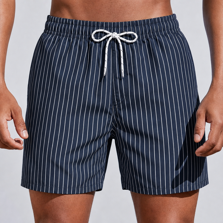 Men’s Swimwear Striped Drawstring Shorts | Summer