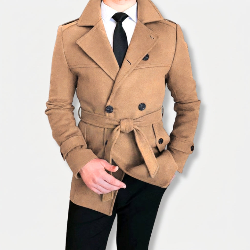Men's Trench Coat Double Breasted | Belted