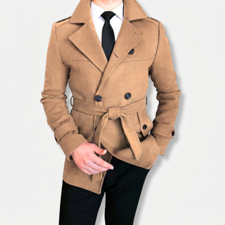 Men's Trench Coat Double Breasted | Belted