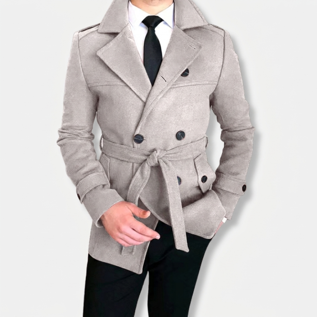 Men's Trench Coat Double Breasted | Belted