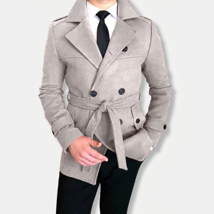 Men's Trench Coat Double Breasted | Belted