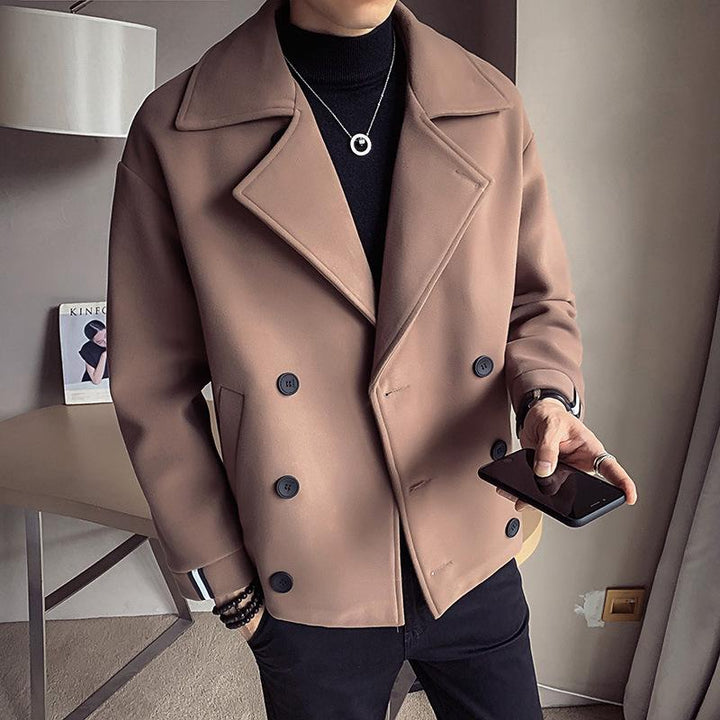 Men's Trench Coat Double Breasted | Cropped