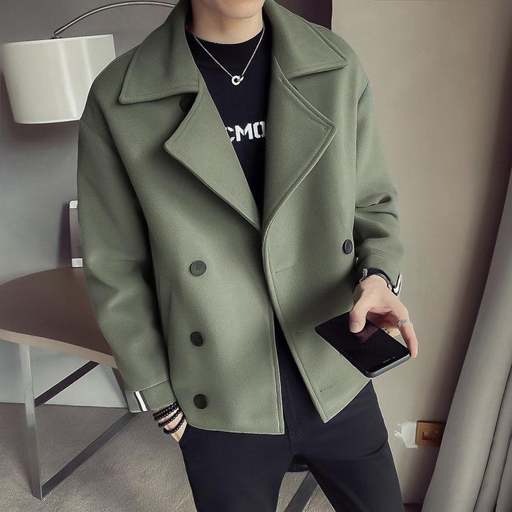 Men's Trench Coat Double Breasted | Cropped