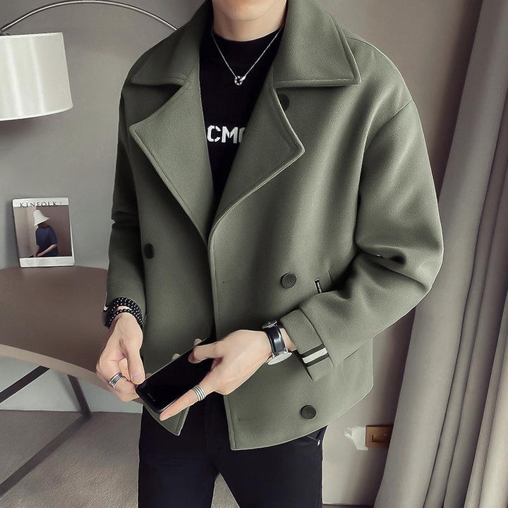 Men's Trench Coat Double Breasted | Cropped