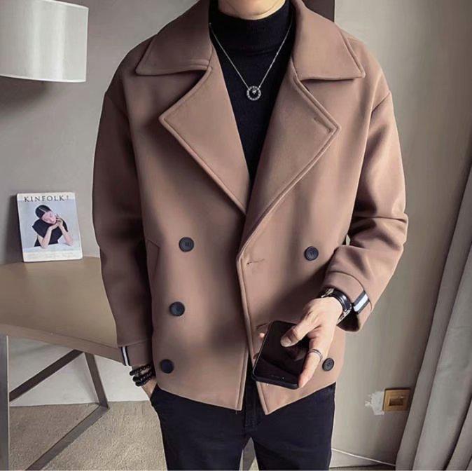 Men's Trench Coat Double Breasted | Cropped