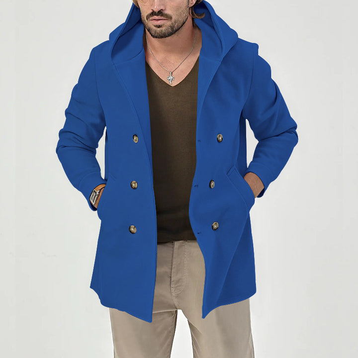 Men's Trench Coat Double Breasted | Hooded Style