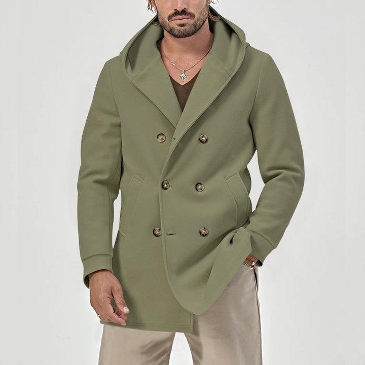 Men's Trench Coat Double Breasted | Hooded Style