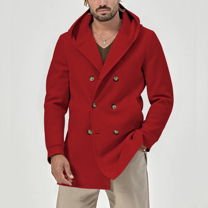 Men's Trench Coat Double Breasted | Hooded Style