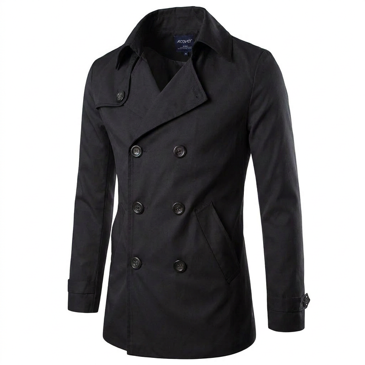 Men's Trench Coat Double Breasted | Long Style