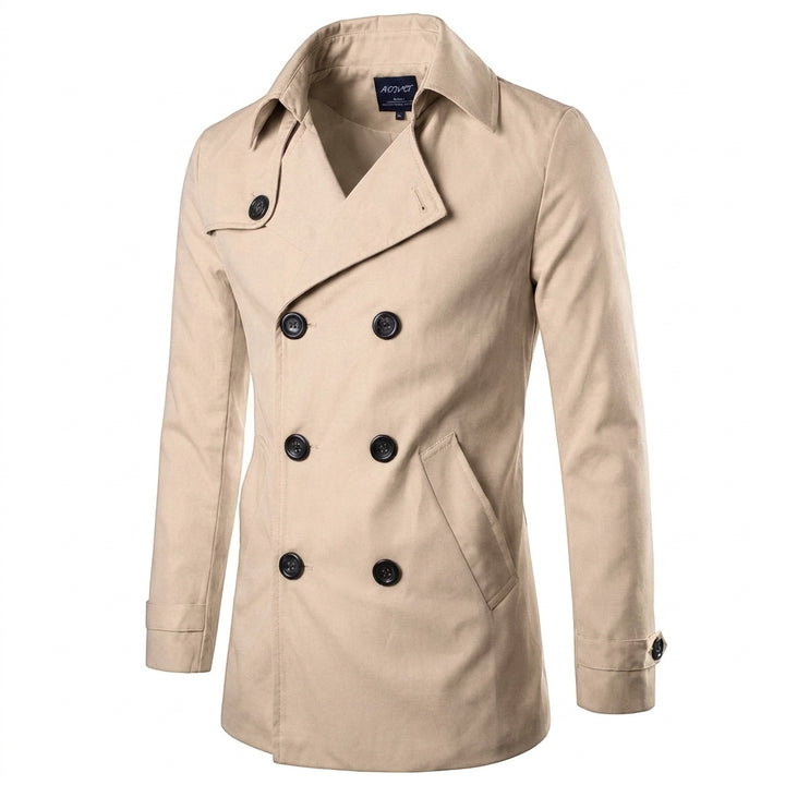 Men's Trench Coat Double Breasted | Long Style