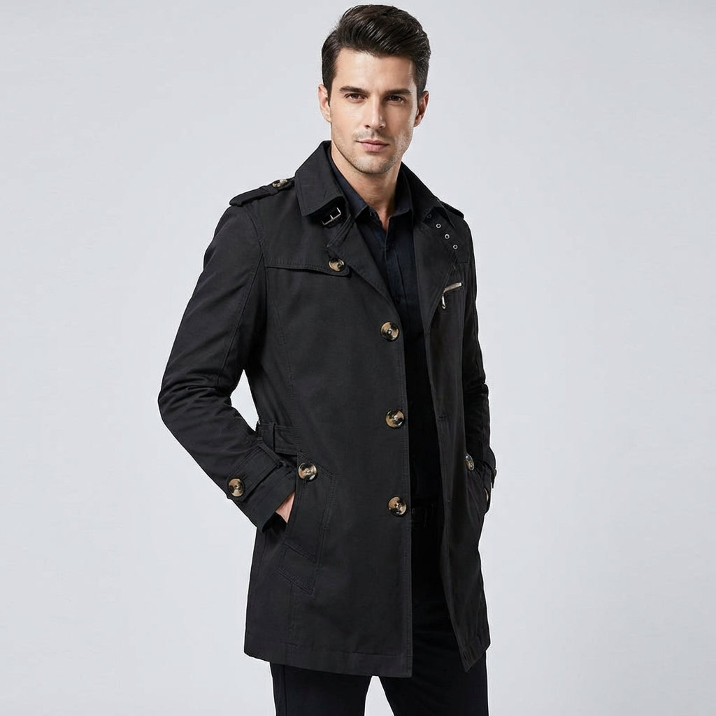 Men's Trench Coat Double Breasted | Tailored Fit
