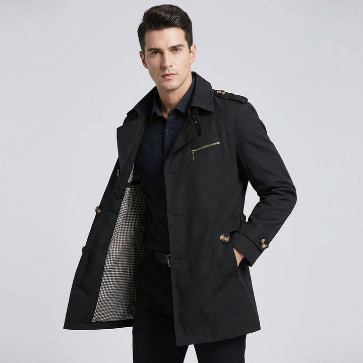Men's Trench Coat Double Breasted | Tailored Fit