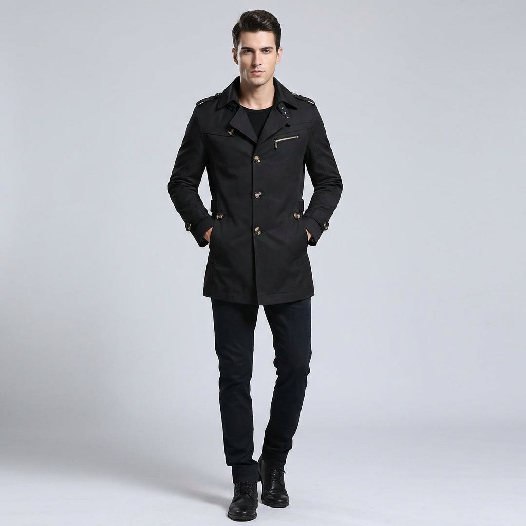Men's Trench Coat Double Breasted | Tailored Fit