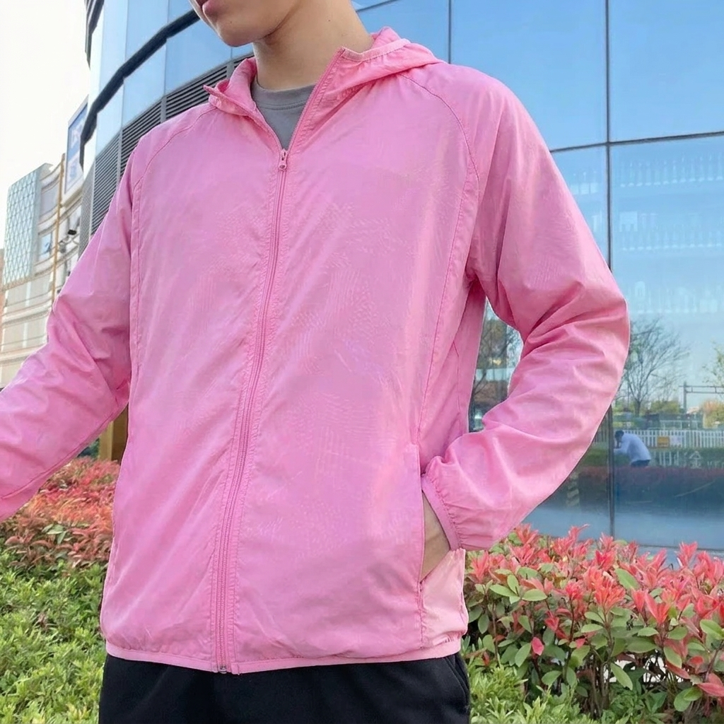 Men's Windbreaker with Hood & Full Zip | Light Jacket