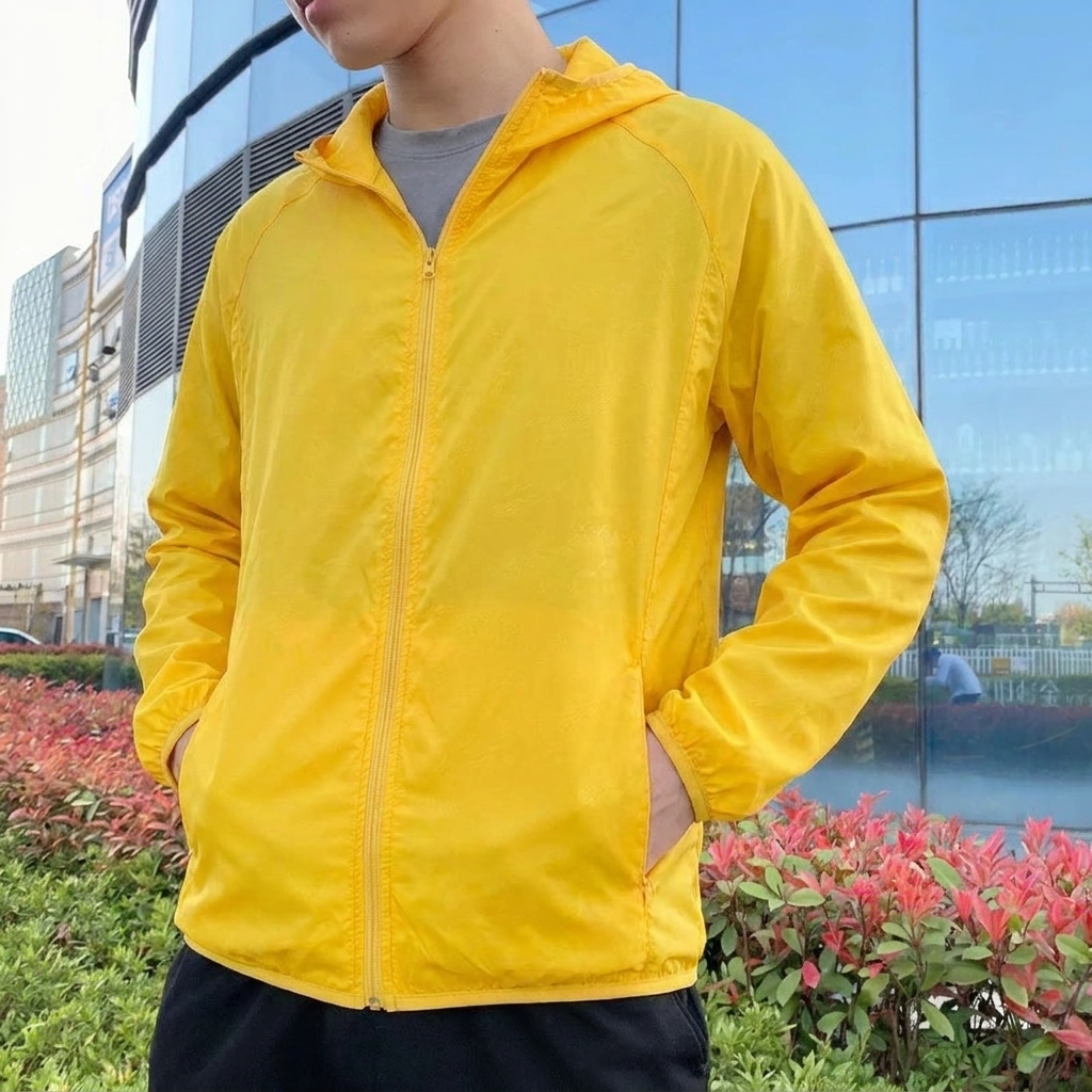 Men's Windbreaker with Hood & Full Zip | Light Jacket