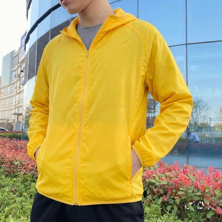 Men's Windbreaker with Hood & Full Zip | Light Jacket