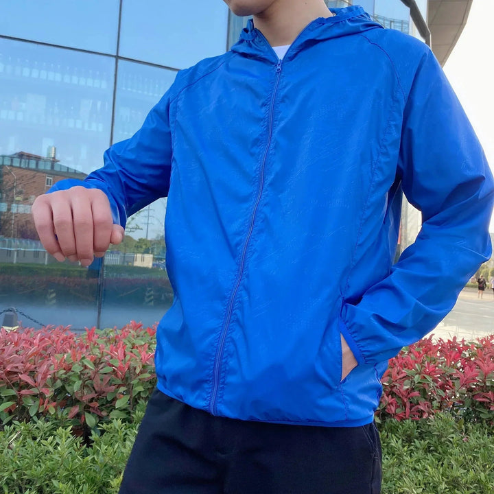 Men's Windbreaker with Hood & Full Zip | Light Jacket
