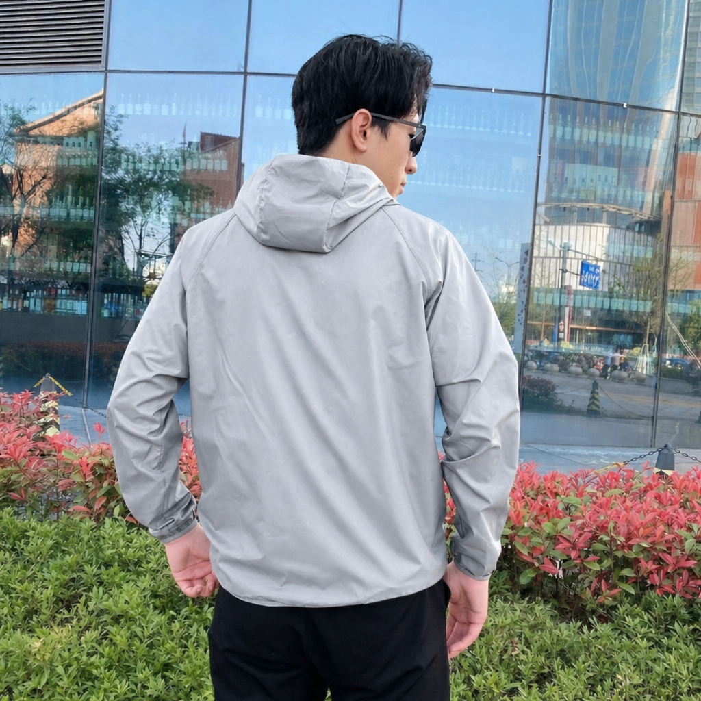 Men's Windbreaker with Hood & Full Zip | Light Jacket