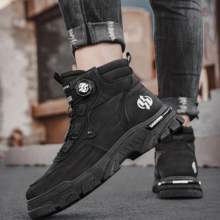 Men's Work Boots with Dial Lace & Grip Sole | Ankle