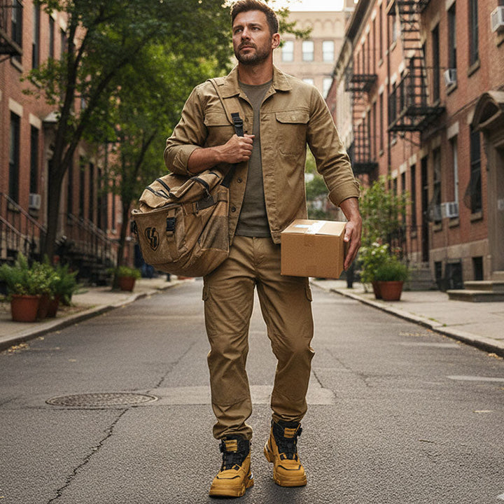 Men's Work Boots with Dial Lace & Grip Sole | Ankle