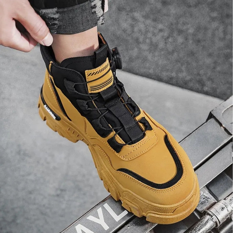 Men's Work Boots with Dial Lace & Grip Sole | Ankle