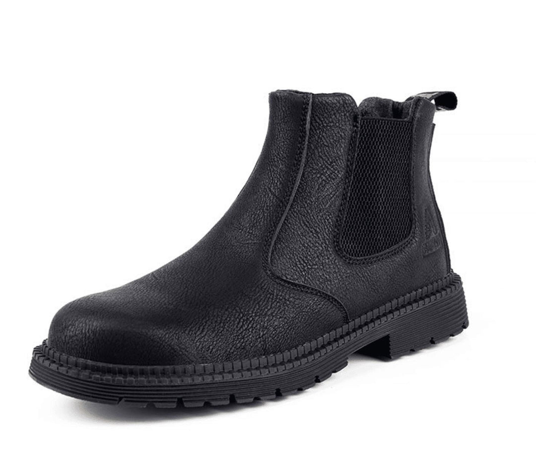 Men's Work Boots with Elastic Side Panels | Ankle Cut