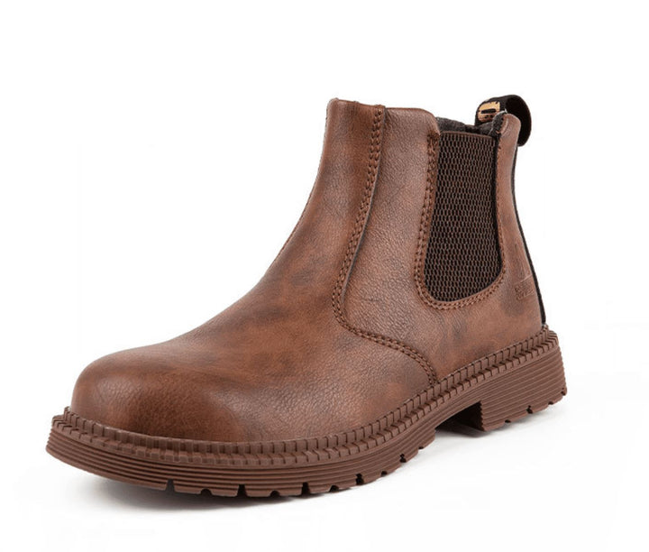 Men's Work Boots with Elastic Side Panels | Ankle Cut