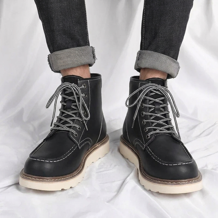 Men's Work Boots with Lace Up & Ankle Support | Moc Toe