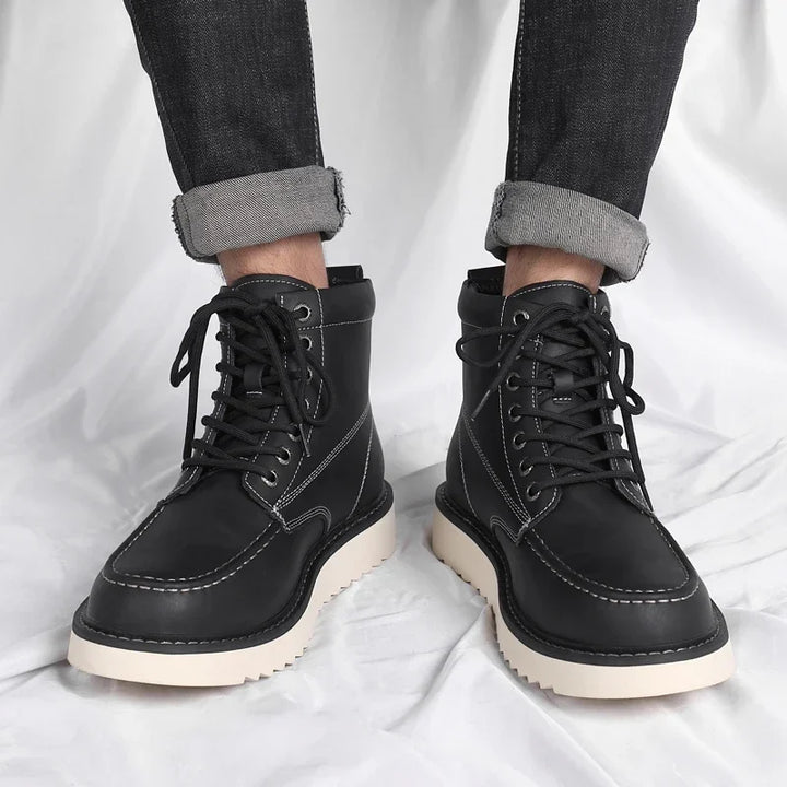 Men's Work Boots with Lace Up & Ankle Support | Moc Toe
