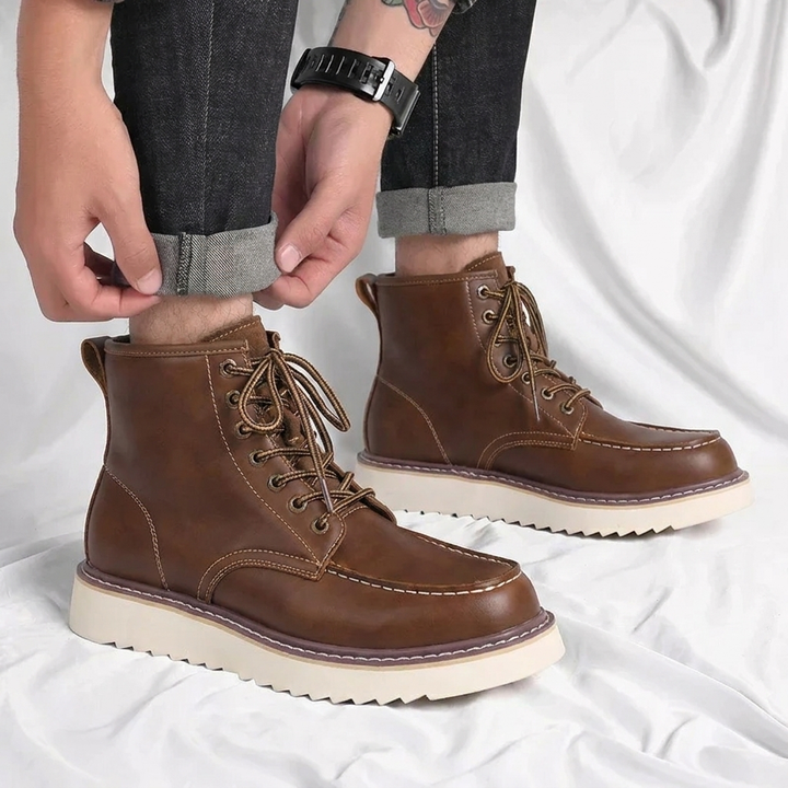 Men's Work Boots with Lace Up & Ankle Support | Moc Toe