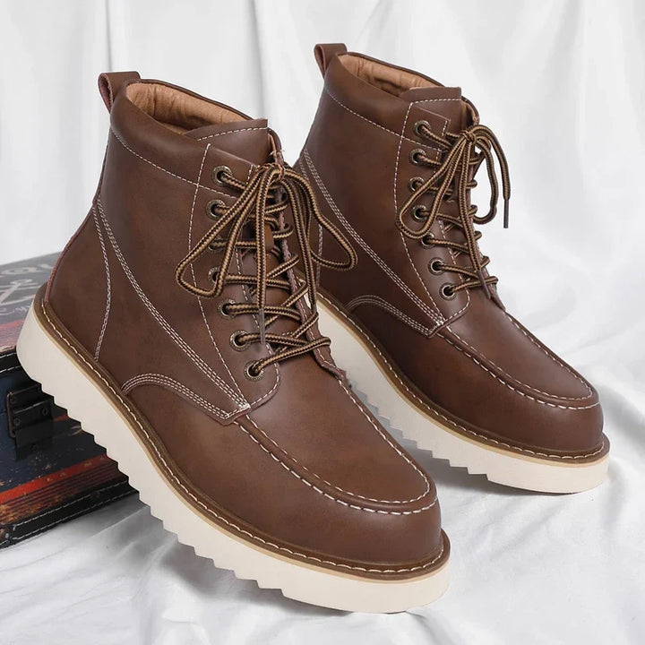 Men's Work Boots with Lace Up & Ankle Support | Moc Toe
