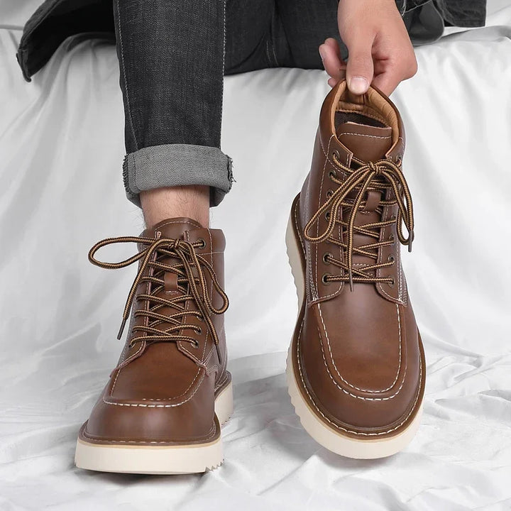 Men's Work Boots with Lace Up & Ankle Support | Moc Toe