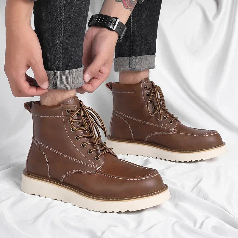 Men's Work Boots with Lace Up & Ankle Support | Moc Toe