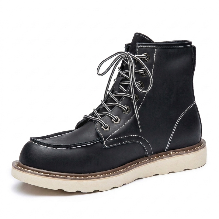 Men's Work Boots with Lace Up & Ankle Support | Moc Toe
