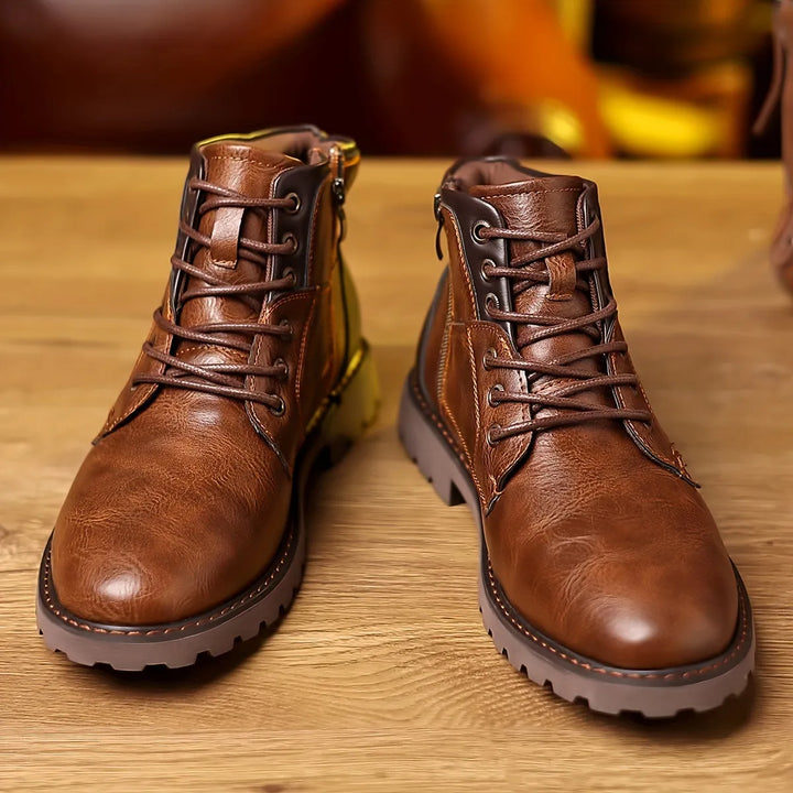 Men's Work Boots with Lace-Up & Side Zip | Grip Sole