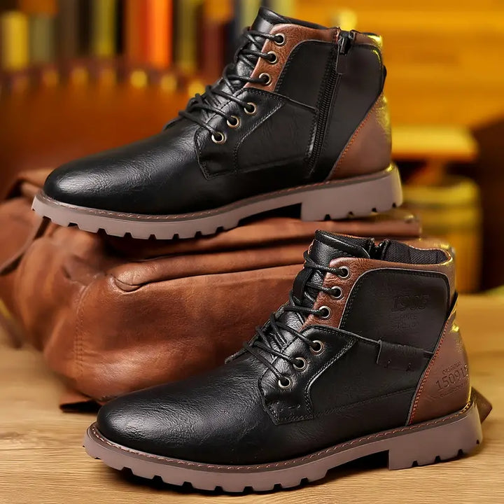 Men's Work Boots with Lace-Up & Side Zip | Grip Sole